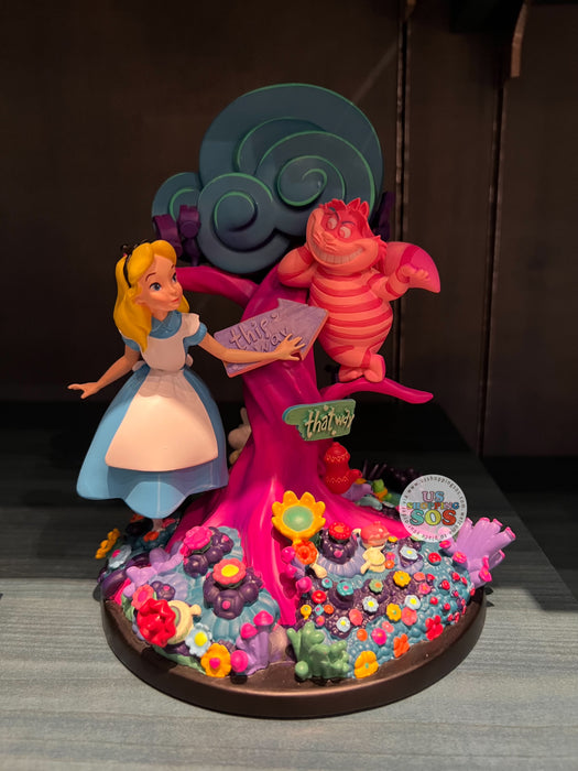 DLR/WDW - Alice in Wonderland - Alice & Cheshire Cat Glow in the Dark Medium Figurine