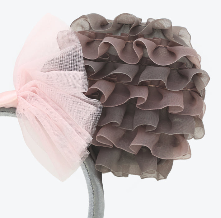 TDR - Minnie Mouse Ruffle ‘Black & Brown’ Ears Headband (Release Date: Apr 17, 2025)