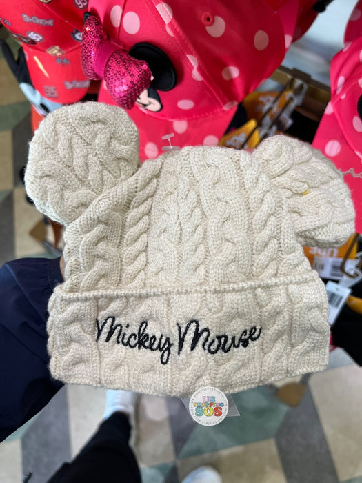 DLR/WDW - Mickey Mouse Cream Ear Knitted Beanie (Kids)