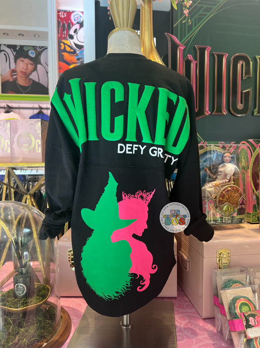 Universal Studios - Wicked - Spirit Jersey Elphaba and Galinda Black Pullover (Adult)