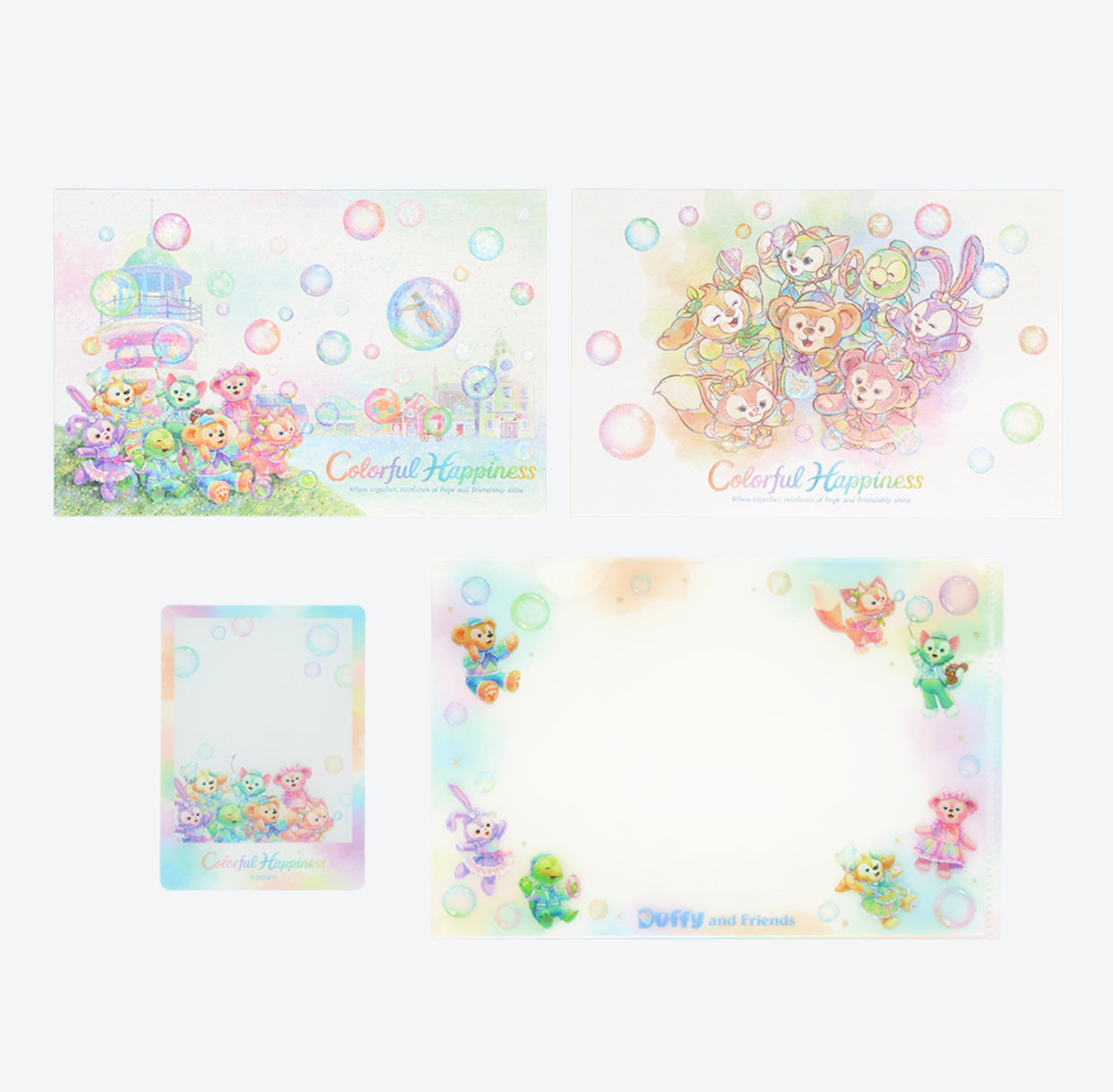 TDR - Duffy & Friends 20th Anniversary: Colorful Happiness x Duffy & Friends Postcards & Clear Folders Set (Release Date: Apr 8, 2025)