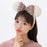 TDR - Minnie Mouse Fluffy Sherpa-Style Red & White Plaid Bow Ear Headband (Release Date: Nov 20, 2025)