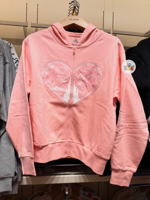 HKDL - 2026 Hong Kong Disneyland Castle & Heart Zip Hoodie for Adults (Color: Pink)
