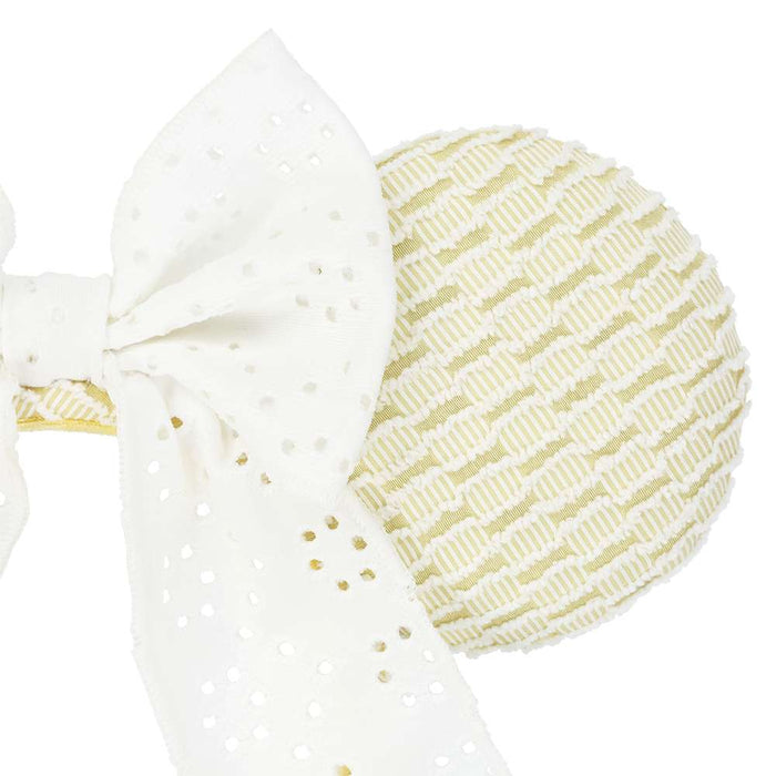 TDR - Minnie Mouse Lace Bow & Soft Color Ear Headband Color: Baby Yellow (Release Date: July 17, 2025)