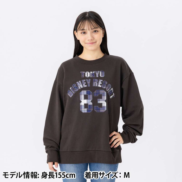 TDR - 2026 "Tokyo Disney Resort" Logo Blue and White Plaid-Patterned Sweatshirt for Adults (Release Date: Oct 22, 2026)