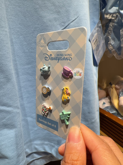 HKDL - 2026 Alice in the Wonderland 75 Anniversary x Earrings Set of 6