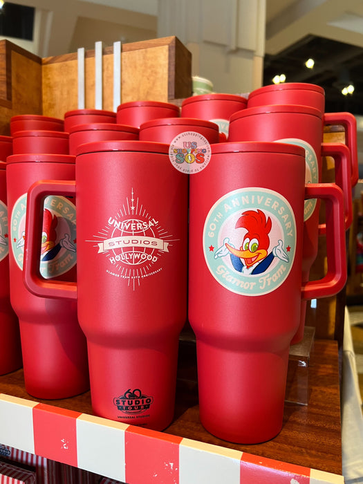 Universal Studios - Studio Tour 60th Anniversary - Matte Red Woody Woodpecker Tumbler