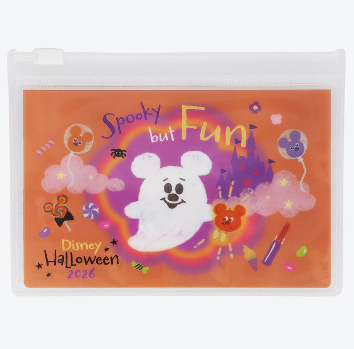 TDR - 2026 Disney Halloween x Mickey & Minnie Mouse 'Scared Ghost & Pumpkin Lantern Collection x Sticky Notes & Slide Zip Case Set (Release Date: Sept 15, 2026)