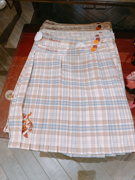 SHDL - Campus Style x Chip & Dale Checkered Pattern Skirt for Adults