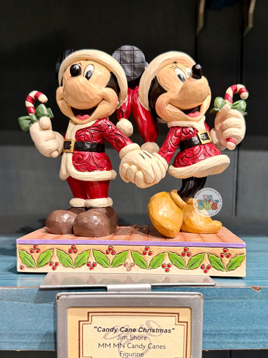 DLR/WDW - Jim Shore Mickey & Minnie “Candy Cane Christmas” Figurine
