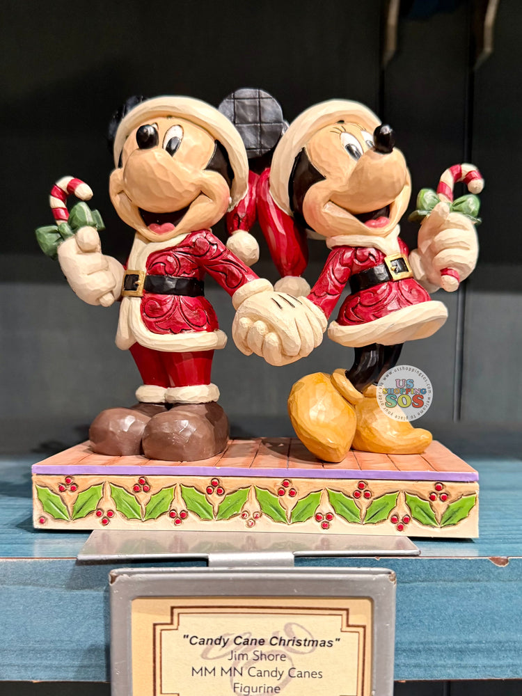 DLR/WDW - Jim Shore Mickey & Minnie “Candy Cane Christmas” Figurine