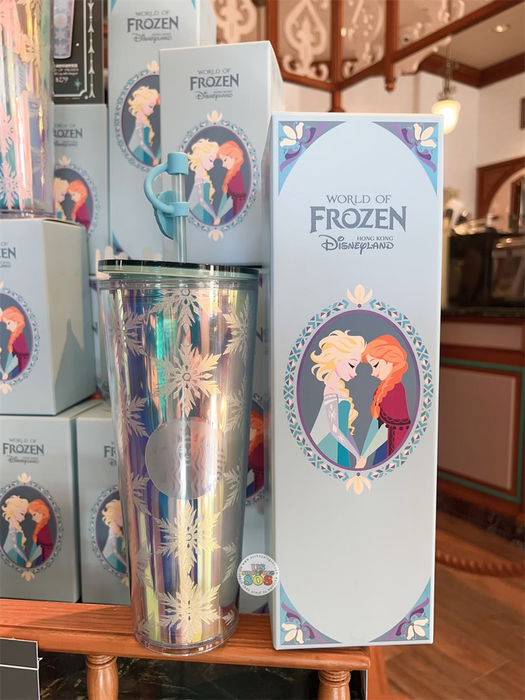 HKDL - World of Frozen Starbucks 24oz Cold Cup with Stopper