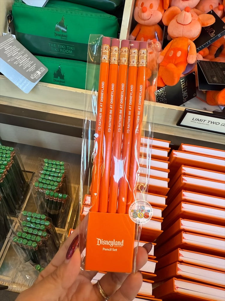 DLR/WDW - Logo Mania 2026 Park Hopper - Bright Orange Park Logo Pencil