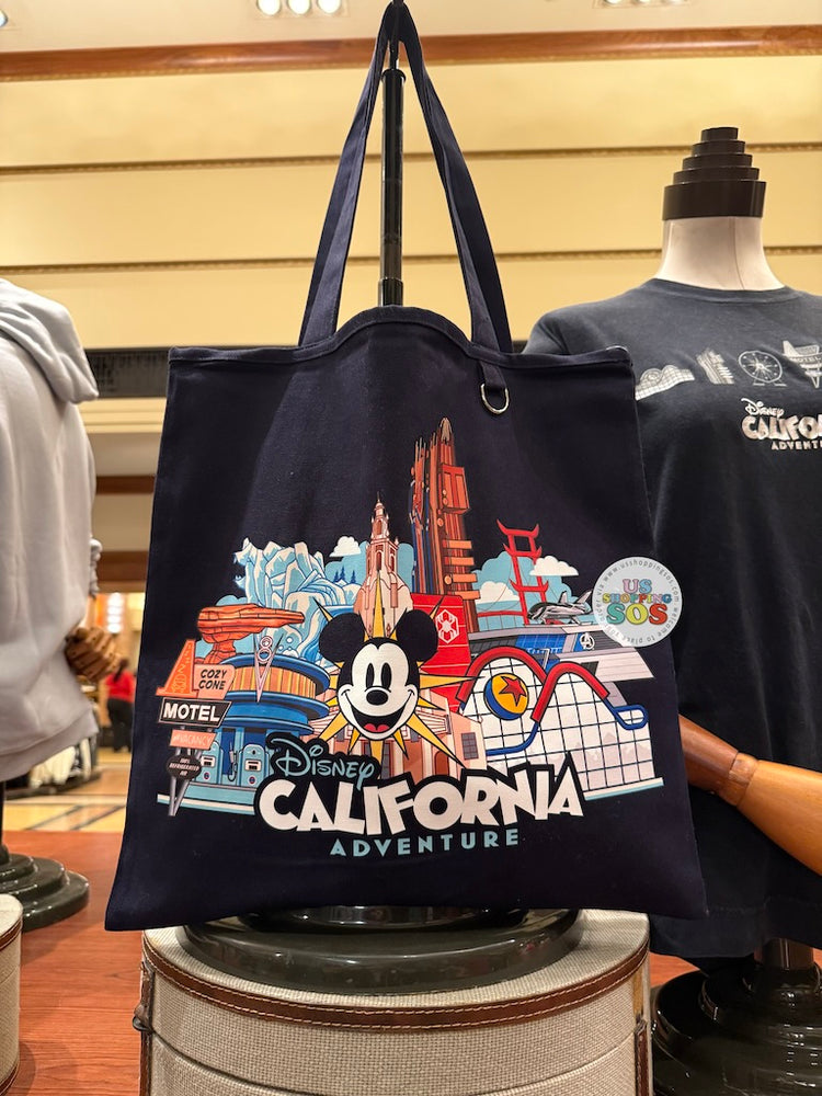 DLR - Disney California Adventure Park Skyline 2026 - Navy Canvas Tote Bag