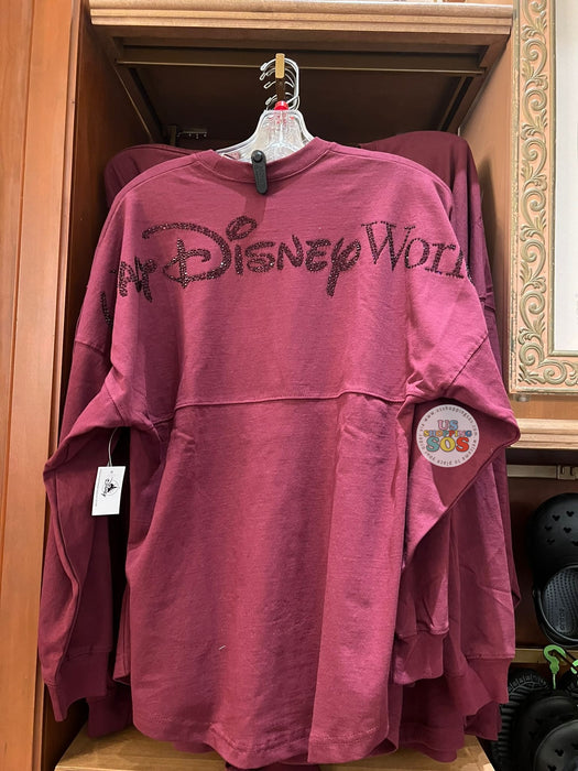 DLR/WDW - Spirit Jersey Rhinestone Park Logo Burgundy Pullover (Adult)