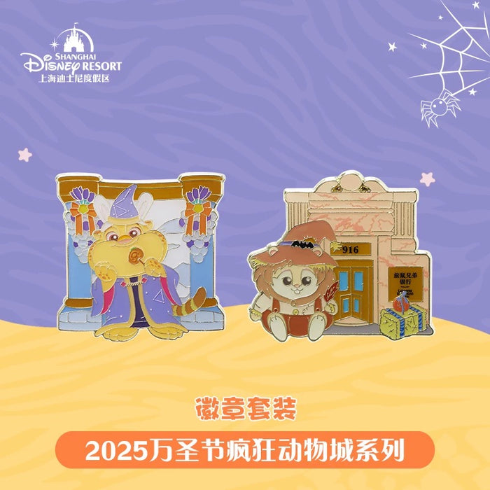 SHDL - 2025 Zootopia Halloween Collection x  Pin Badge Set of 4 (Release Date: Sept 15, 2025)