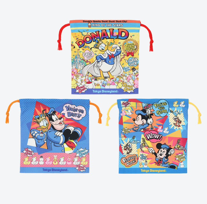 TDR - Donald’s Quacky Ducky City 2025 Collection x Drawstring Bags Set of 3 (Release Date: Apr 7, 2025)