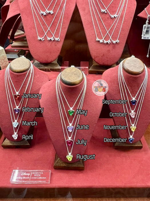 DLR/WDW - Rebecca Hook Sterling Silver Mickey Birthstone Necklace