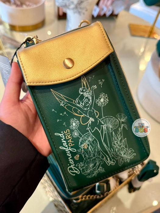 DLP - Tinker Bell Floral Pastal - Green Crossbody Wallet & Phone Pouch