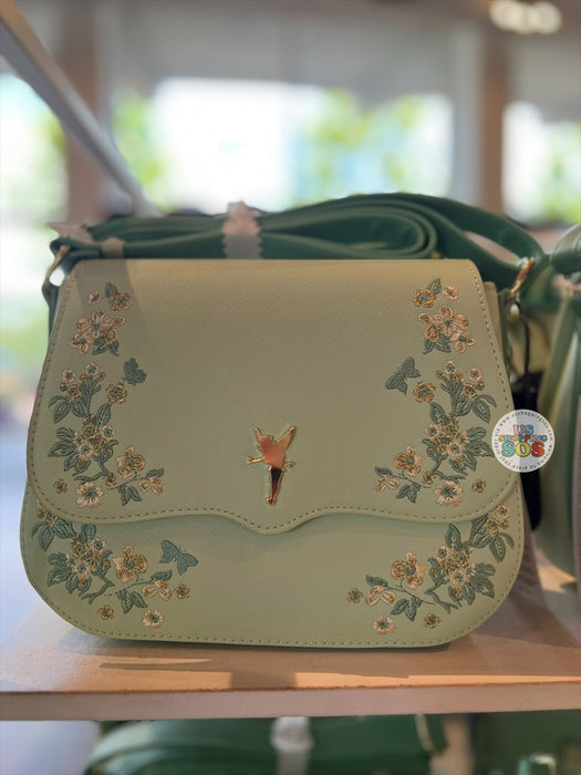 DLR/WDW - Peter Pan - Loungefly Tinker Bell Silhouette Floral Crossbody Bag