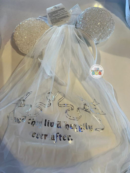 DLR/WDW - Minnie “And They Live Happily Ever After” Ear Headband with Veil