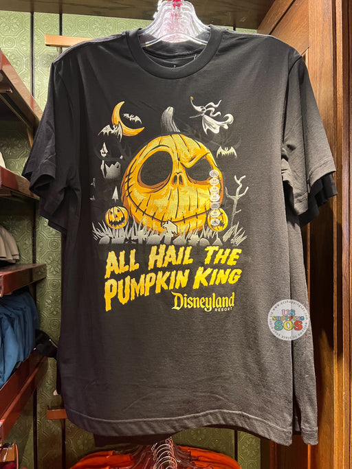 DLR - Disneyland Resort Halloween Jack Skellington Pumpkin Black Graphic Tee