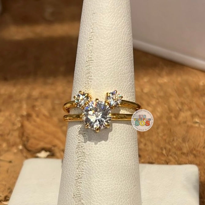 DLR/WDW - Rebecca Hook Mickey Icon Crystal Gold Double Band Ring