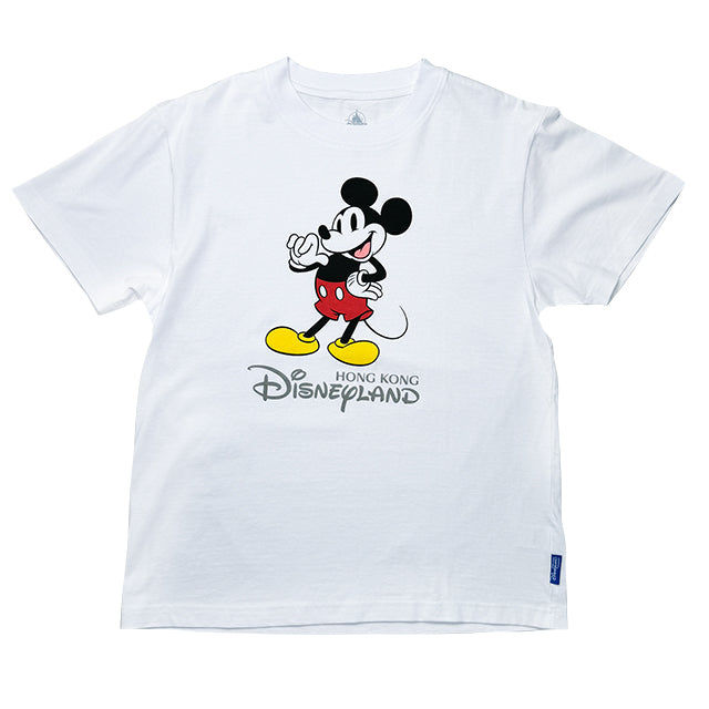 HKDL - Standing Mickey Park Logo Tee For Adults