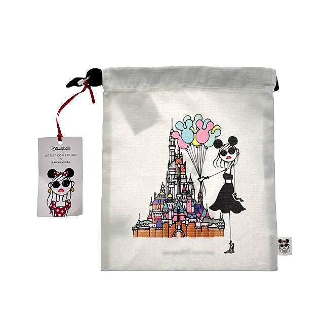 HKDL - 20th Anniversary Artist Collection by Daichi Miura x Disney Castle Drawstring Bag