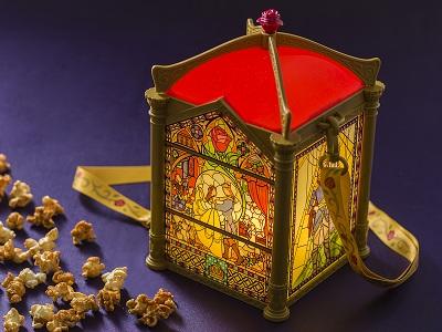 On Hand!!! TDR - Beauty and the Beast Lighting Up Stained Glass Popcorn Bucket