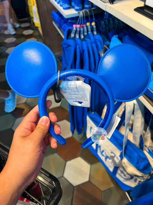 DLR/WDW - Logo Mania 2026 Last Day of Trip Blues - Cobalt Blue Mickey Imitation Leather Headband
