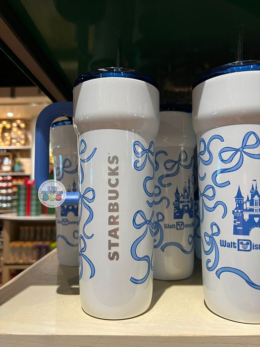 DLR/WDW - Starbucks Castle & Ribbon Park Logo Blue Stainless Steel ToGo Tumbler