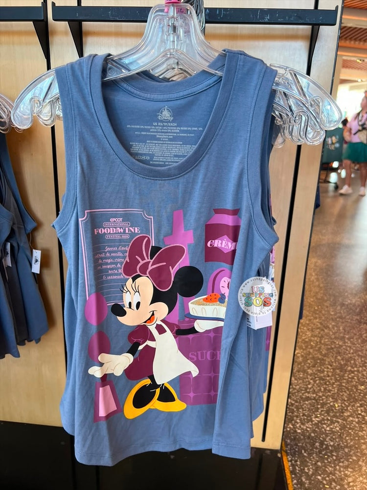 WDW - Epcot Food & Wine Festival 2026 - Minnie Ice Wine Blue Tank (Adult)