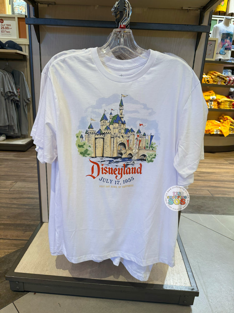 DLR - Disneyland July 17 1955 White Graphic Tee