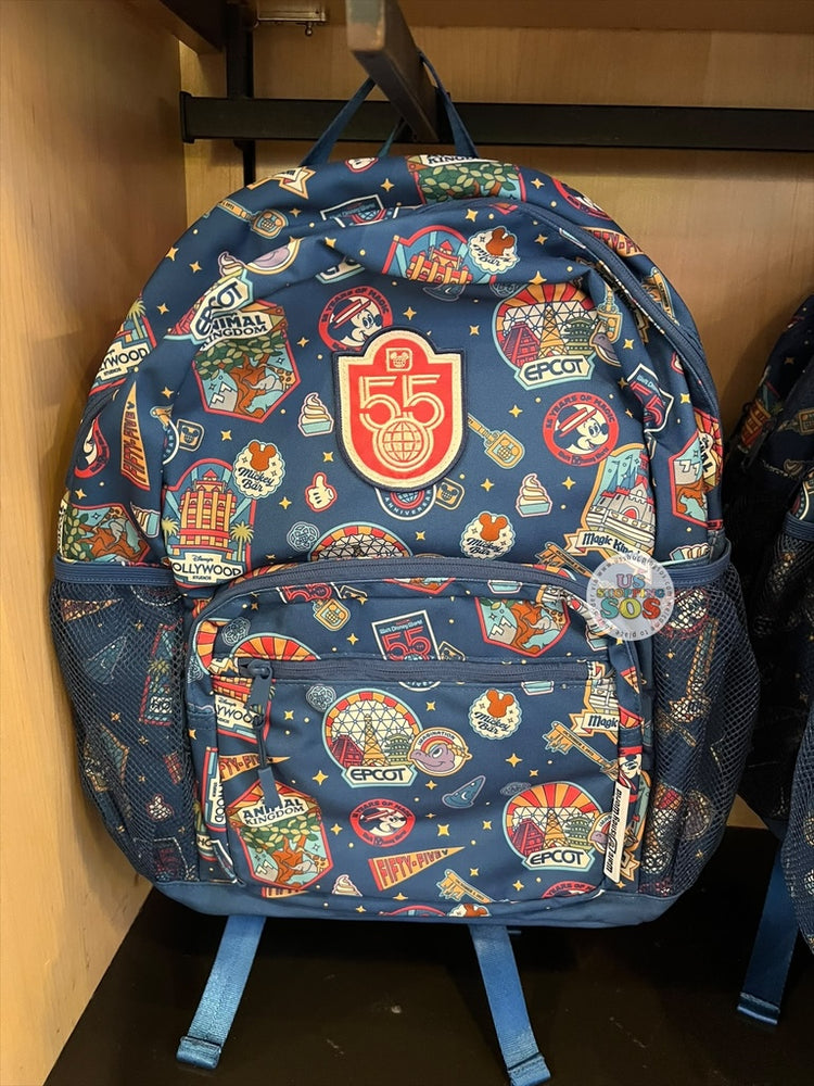 WDW - Walt Disney World 55th Anniversary - All-Over-Print Park-Icon Headband Friendly Backpack
