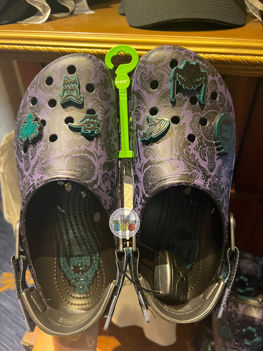 DLR/WDW - Haunted Mansion - Crocs Purple Wallpaper with Charm Classic Clog (Adult)
