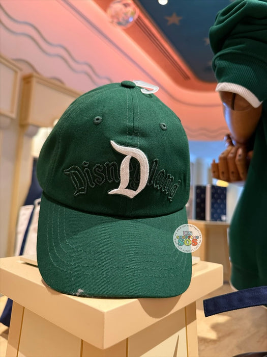 DLR/WDW - Disneyland Vintage D 2026 - Forest Green Baseball Cap