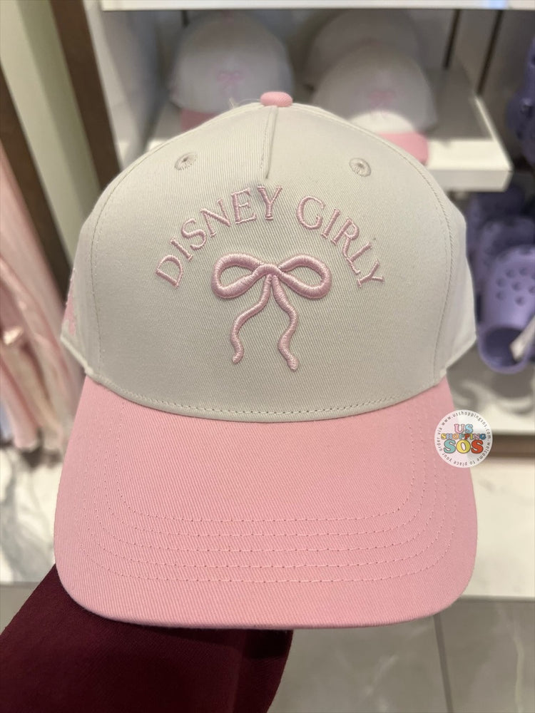DLR/WDW - Disney Girly 2026 - Pastel Pink Ribbon Pink Baseball Cap (Adult)