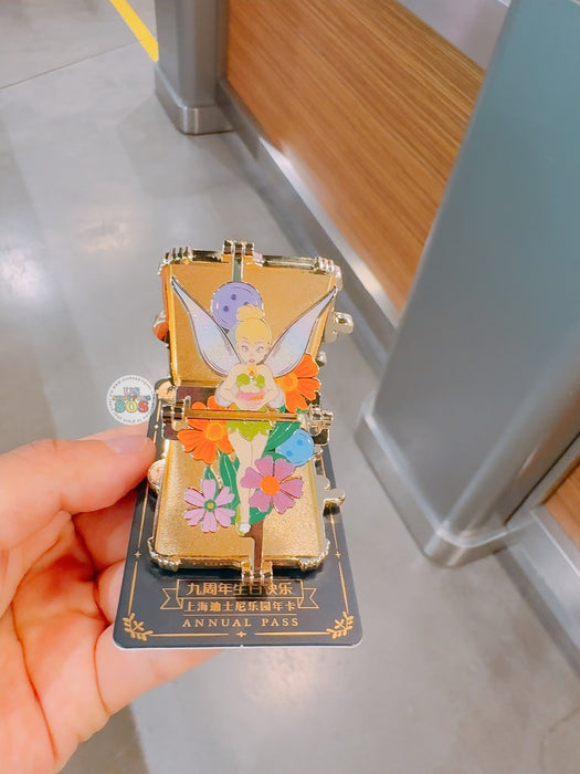 SHDL - Shanghai Disney Resort 9th Anniversary x Tinkerbell & Michael Darling's Teddy Bear ‘Annual Pass’ Limited Edition 500 Pin