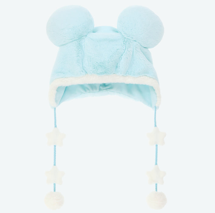 TDR - Dreamy Pastel Baby Blue Mickey Mouse Fan Cap with Pom Pom For Adults (Release Date: Dec 4, 2025)