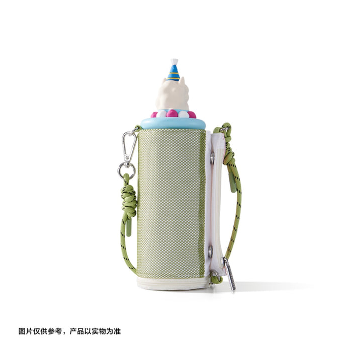 Starbucks China - 🦙 Alpaca Paradise 2024 - 5S. Off-White Stainless Steel Water Bottle 380ml + Bottle Carrier