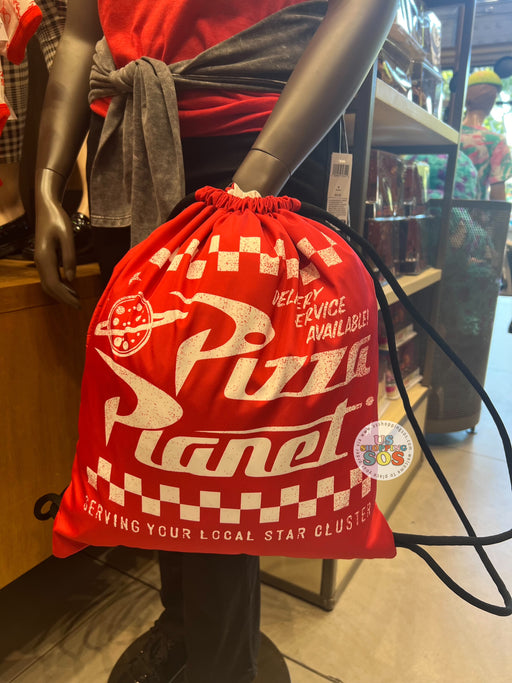 DLR - “Pizza Planet” Red Drawstring Backpack