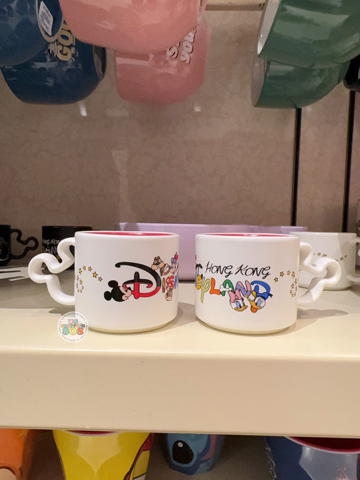 HKDL - Mickey & Friends  "Hong Kong Disneyland" Wordings Expresso Mug Color: White