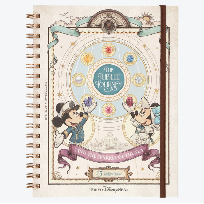TDR - Tokyo DisneySea 25th Anniversary "The Jubilee Journey" x Mickey & Minnie Mouse Notebook (Release Date: May 25, 2026)