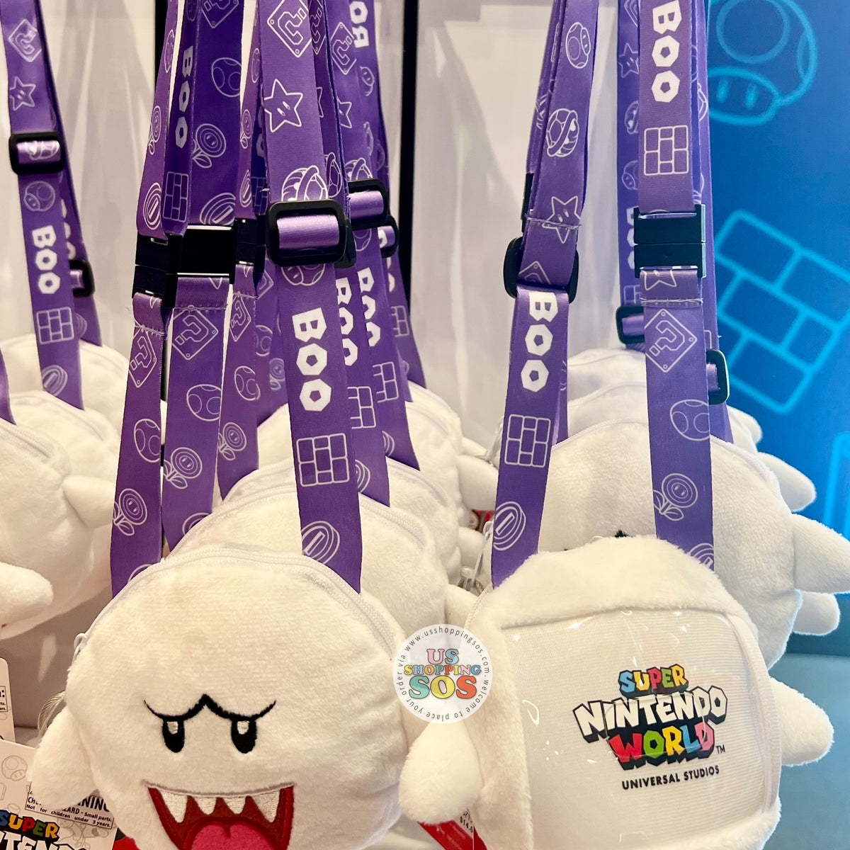 Universal Studios - Super Nintendo World - Boo Plush Crossbody