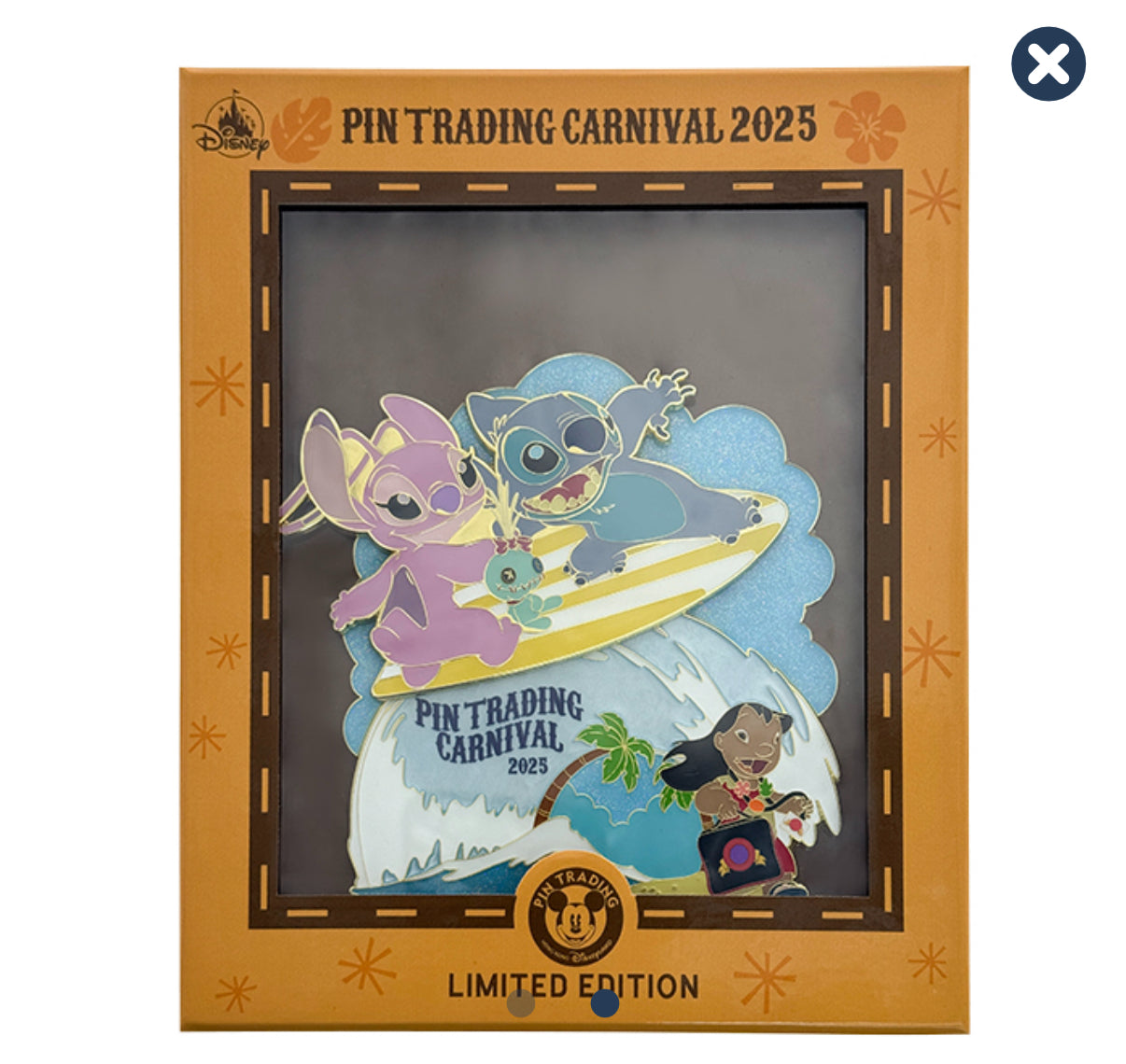 HKDL - Badge Exchange Carnival 2025 Limited Edition Treasure Badge - Stitch and Friends Limited Edition 300 Pin Badge
