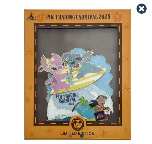 HKDL - Badge Exchange Carnival 2025 Limited Edition Treasure Badge - Stitch and Friends Limited Edition 300 Pin Badge