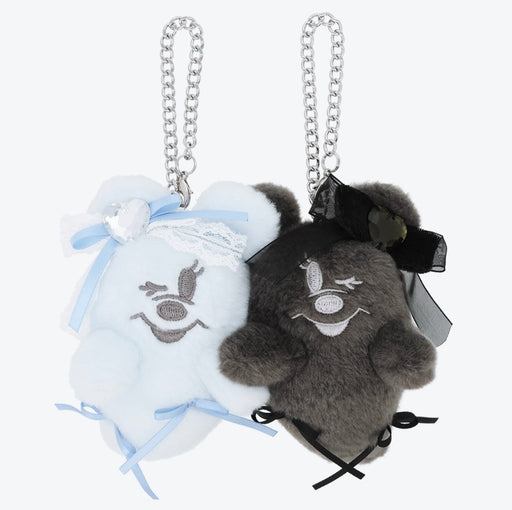 TDR - 2026 Disney Halloween x Mickey & Minnie Mouse 'Scared Ghost & Pumpkin Lantern Collection x 2 Plush Ghosts with "Magnets on cheeks" Plush Keychains Set of 2 (Release Date: Sept 15, 2026)