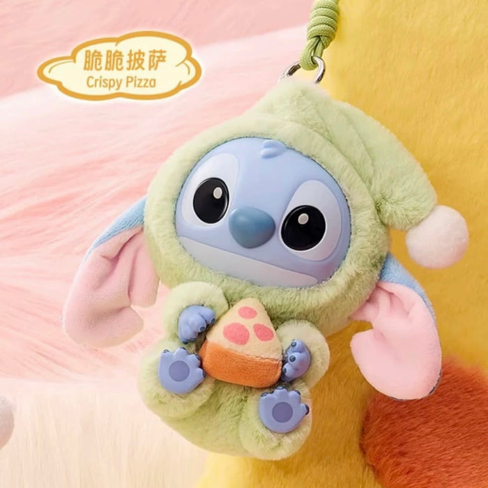 MINISO - Disney Stitch ‘Eat Something Before Sleep’ Vinyl Plush Keychain Series Mystery Blind Box