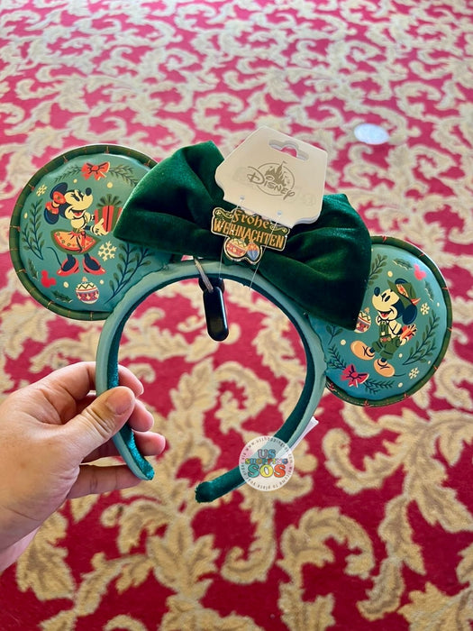 WDW - Epcot World Showcase Germany - Mickey & Minnie “Frohe Weihnachten” Ear Headband